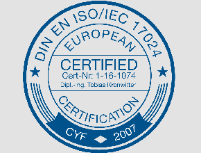Zertifizierung gemaess ISO/DIN 17024